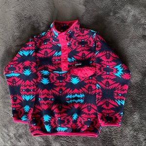 Patagonia synchilla pull over Aztec print